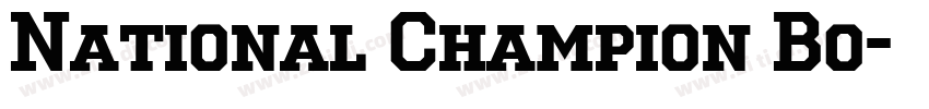 National Champion Bo字体转换